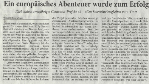 Zeitungsartikel Teil 1